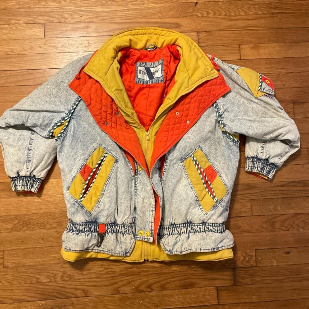 Women's Vintage Denim Multi-Colored Jacket
